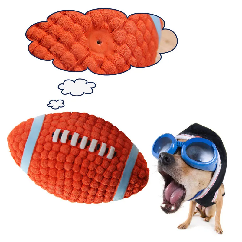 Soft Latex Pet Dog Toy Ball Squeak Toys Cleaning Tooth Chew Voice Toy Pet Supplies Non-toxic Training Balls Durable