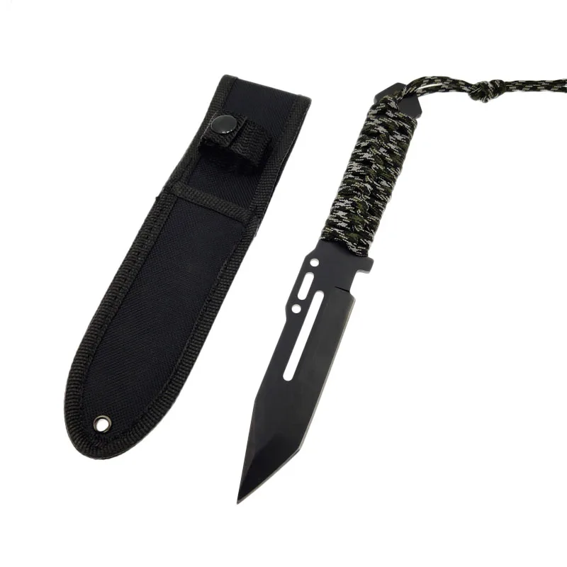 Swayboo CS الذهاب مكافحة ضربة التكتيكية مستقيم التخييم بقاء الصيد السكاكين غمد تتلاشى