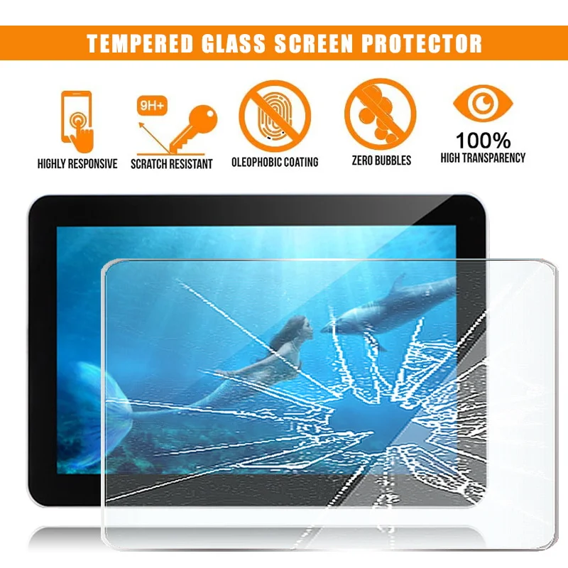 

For iRULU eXpro X1Plus 10.1 Tablet Tempered Glass Screen Protector 9H Premium Scratch Resistant HD Clear Film Cover