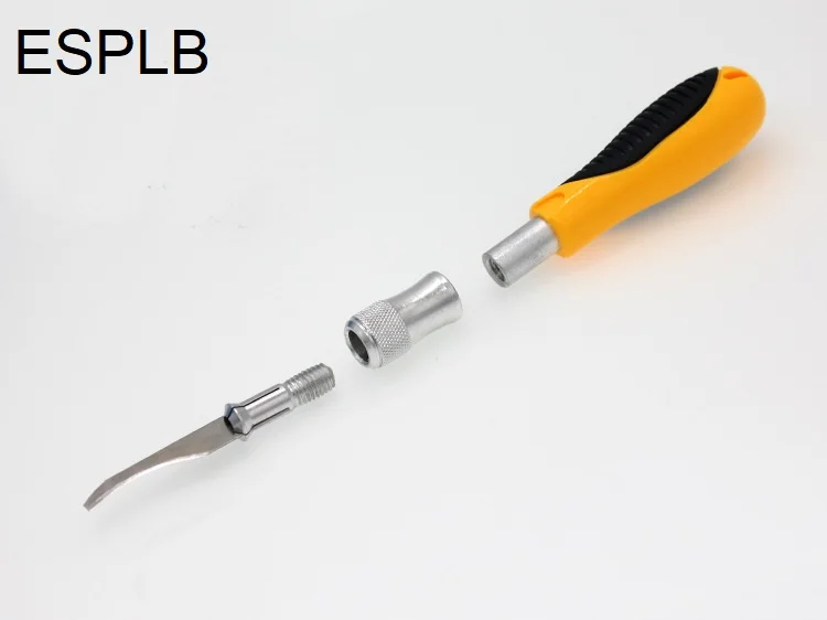ESPLB Gravur Messer Kombination Carving Messer mit 13 stücke Klingen + 2 stücke Nicht-Slip Metall Griff für Holz papier Cutter Handwerk DIY – Detail 5
