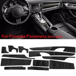 5D Car Interior Glossy Carbon Fiber Wrap Trim Decal Automotive Interior Stickers For 2010-2018 Porsche Panamera Left Hand Drive