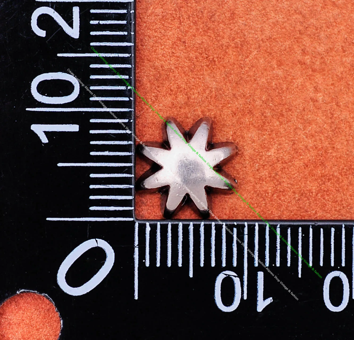 50pc 9*9mm Silver Floral Star Nail Rivet Stud Spots Fastener Concho Rivetback For Leathercraft Belt Wallet Luggage Bag Decor