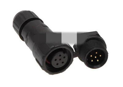M14 4 Pin ถึง 8 Pin IP68 ทนทานกันน้ํา Connector Adapter docking และแผง Mount ขั้วต่อสายไฟปลั๊ก