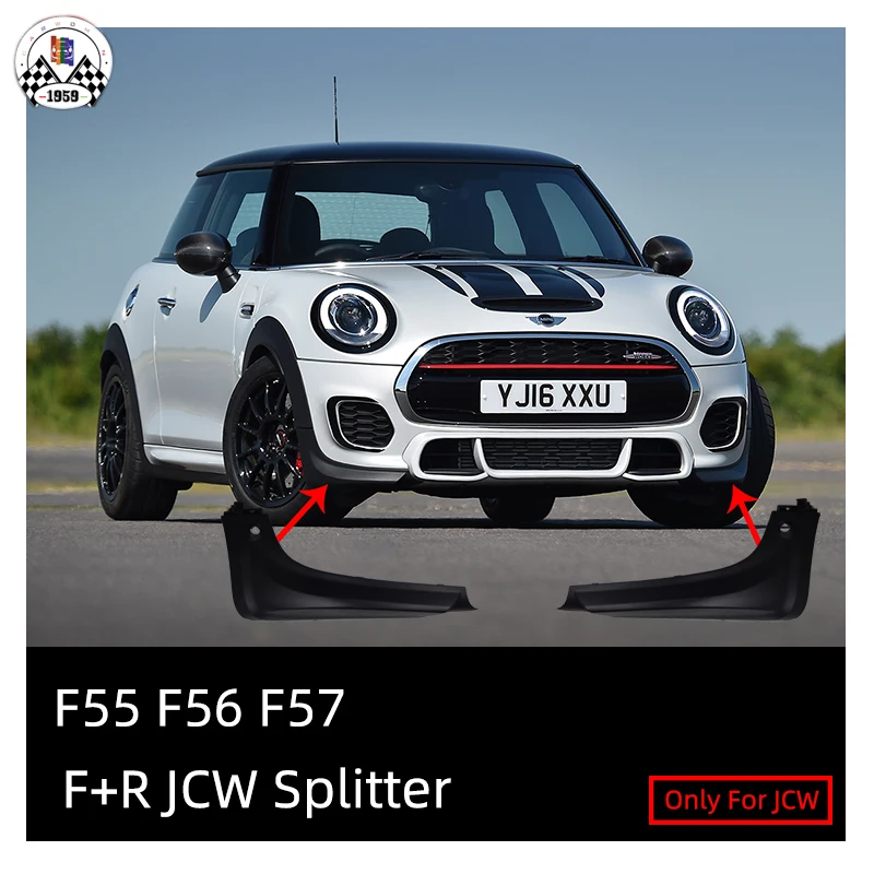 Brand New PC Material Front and Rear Splitter PDC and Without PDC for mini cooper F55 F56 F57 JCW only