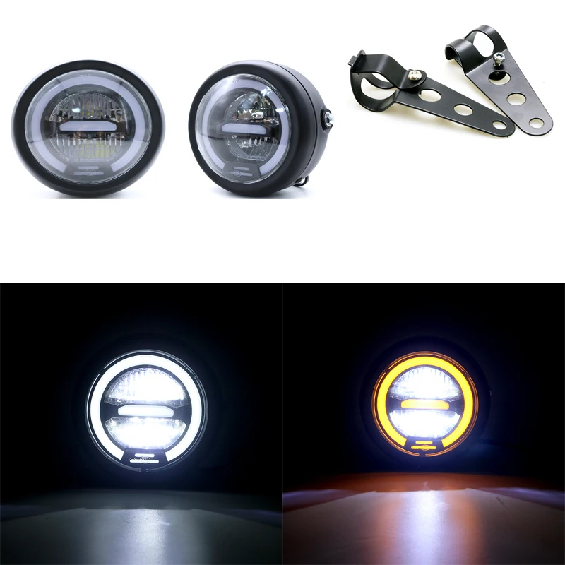 6.5 inch Motorcycle LED Universal Headlight Moto Refit Headlamp Motor 6.5