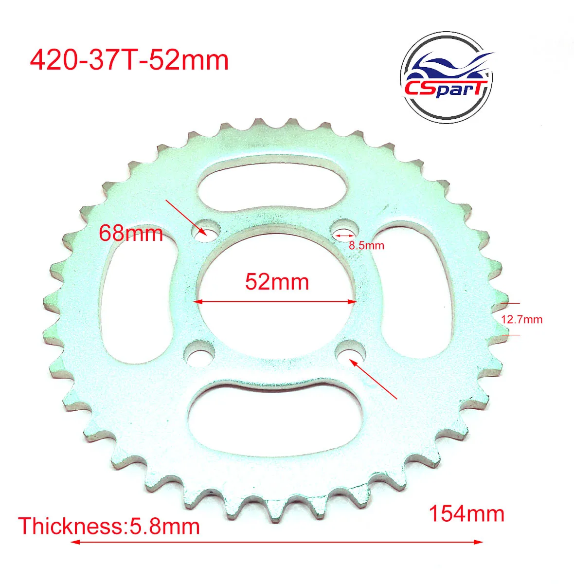 

37 Tooth 420 52mm Rear Sprocket XR50 CRF50 CRF70 Pit Dirt ATV Quad Ko Gart Bike 50CC 70CC 90CC 110CC 125CC 140CC 200CC 250CC