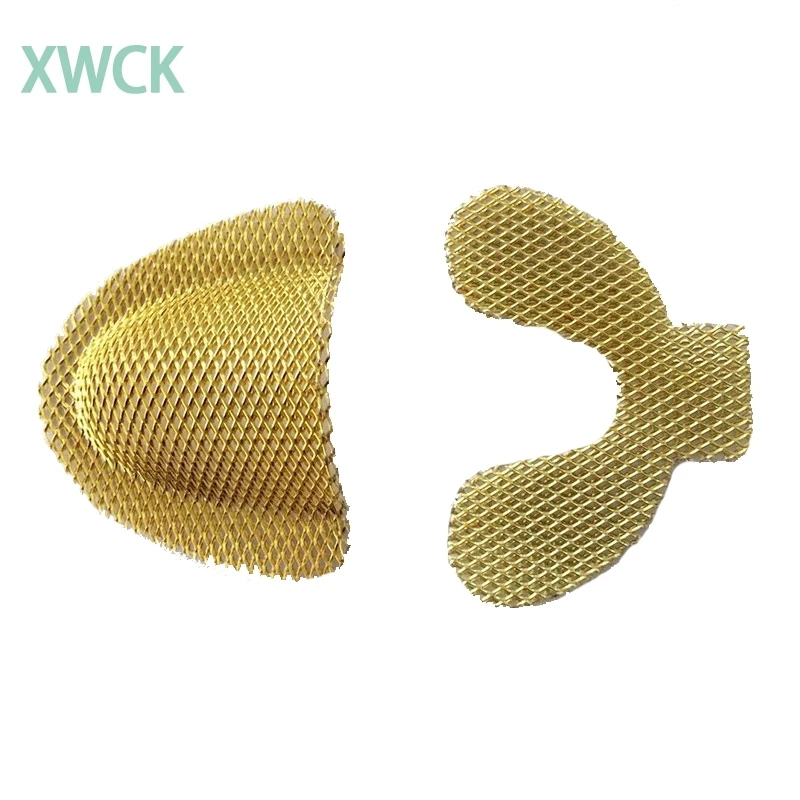 20Pcs/Pack Upper Lower Dental Lab Gold Denture Materials Golden Metal Palatal Reinforcement Mesh For Acrylic Partial Denture