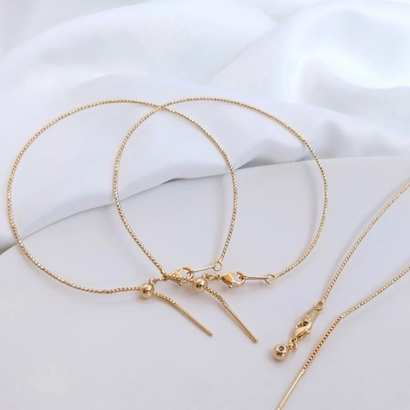 Plated True Gold Universal Adjusting Bracelet Chains DIY Jewellery Findings Jewelry Making Accessories