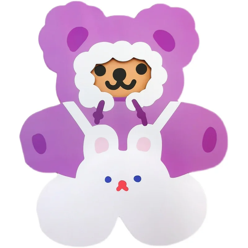Girl Heart Bear Cards Three-dimensional Creative Birthday Card The Lovely Card Stationery Paper Bts Lomo Cards Letter Paper