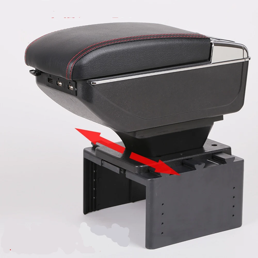 For Hyundai I20 armrest box central Store content Storage box hyundai armrest box with cup holder ashtray USB interface