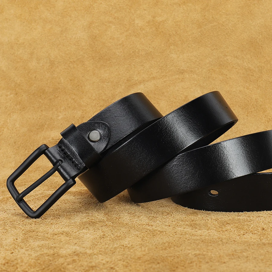 Women Leather Belt Luxury Brand Genuine Leather Jeans Belt For Women Fashion Designer Black Buckle Belt Female Ceinture femmes