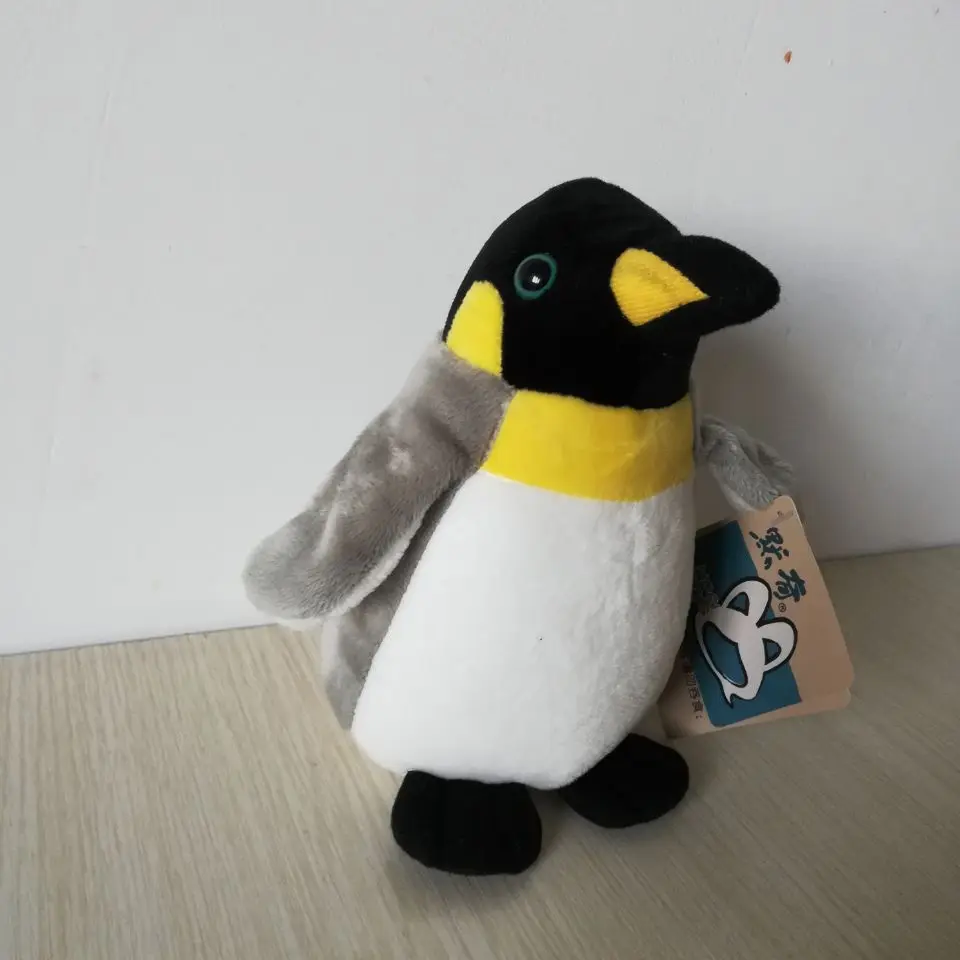 Ongeveer 17 cm mooie grijze pinguïn knuffel zachte pop baby speelgoed verjaardagscadeau b0108