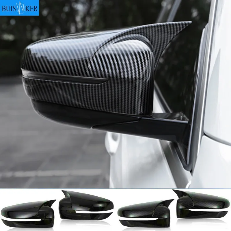 

For BMW G20 G28 2020 Car styling Carbon fiber rearview mirror Shell frame door Horn decoration Covers Stickers Auto accessories