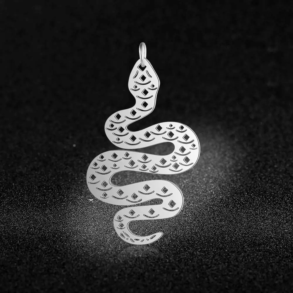 5pcs/lot Unique fashion large snake diy stainless steel charm wholesale geometric elephant sea gull necklace pendant charms