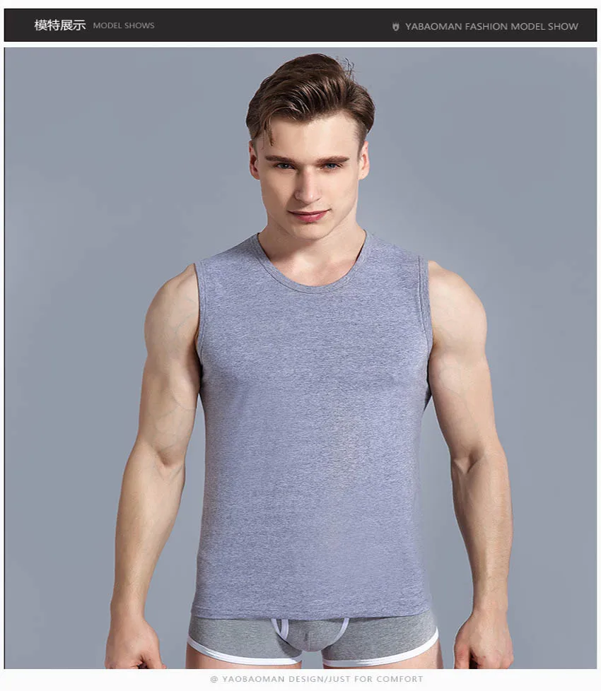 KFT Mens Sleeveless Muscle Tee Cotton Solid Blank Tank T Shirt Hot Summer Gym Top For Men