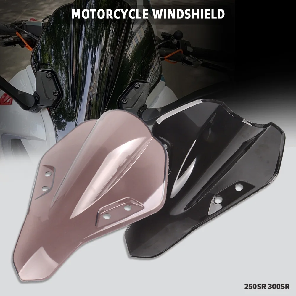 สำหรับ CFMOTO 250 SR 300 SR 250SR 300SR 2020-2021กระจกรถจักรยานยนต์กระจก Windproof Double Bubble ABS Wind Shield