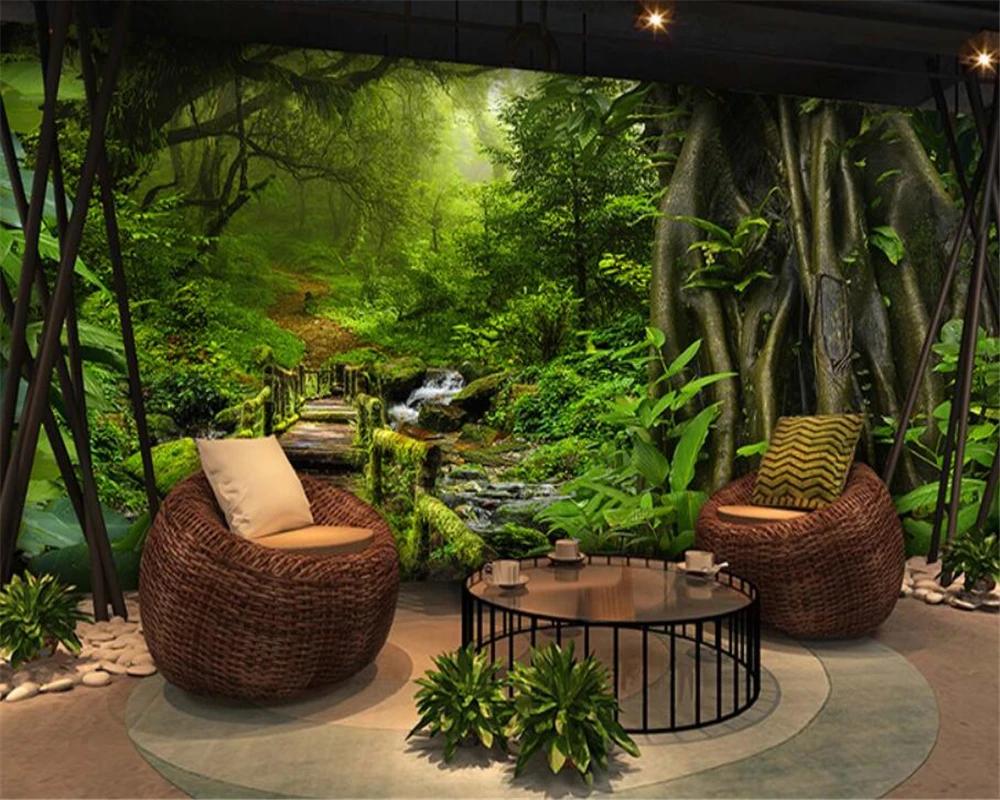 beibehang Customize modern new green tree bedroom living room dining room wallpaper papel de pared wall papers home decor