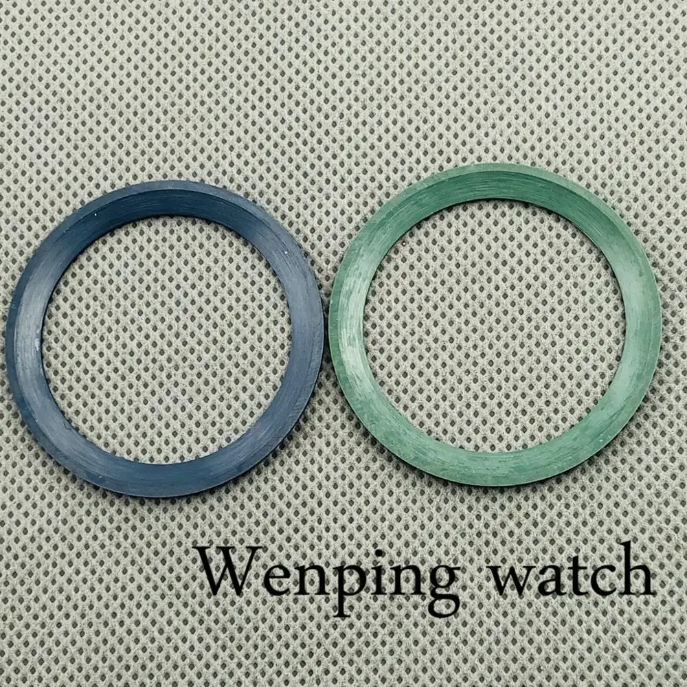 New 40mm high quality green/blue ceramic bezel Insert fit 43mm watch case mens watch bezel