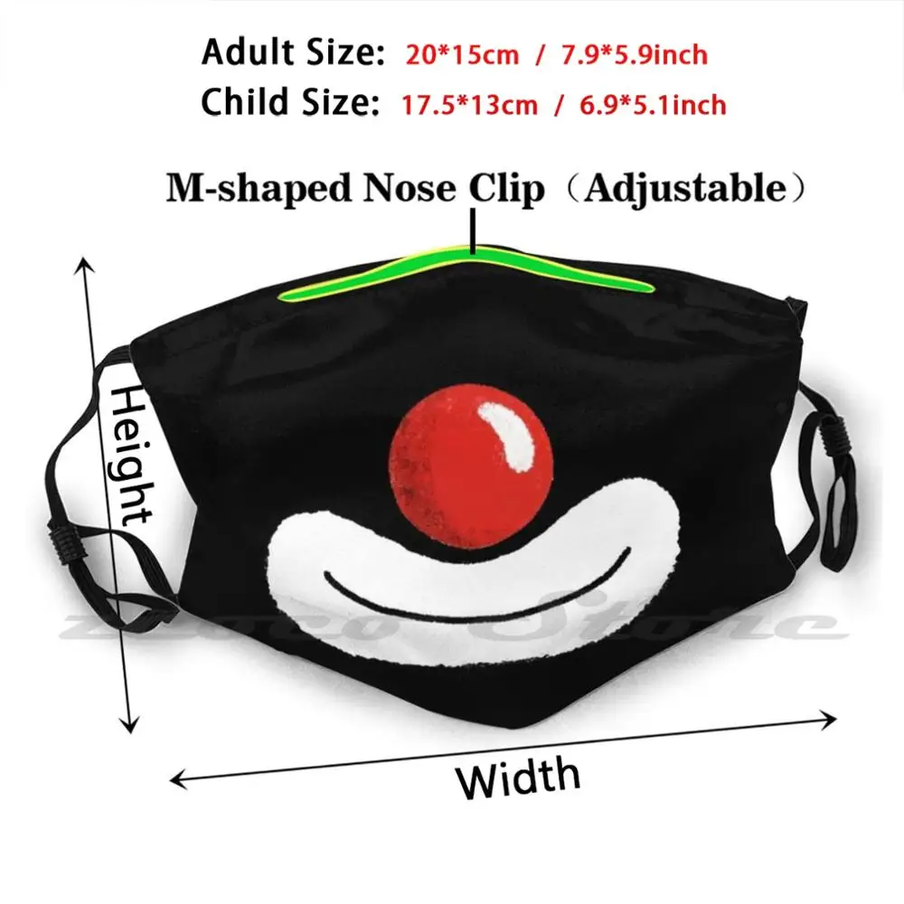 Keep Smile Ii Mask DIY Washable Filter Pm2.5 Mouth Trending Smile Face Nose Clown Happy Fun