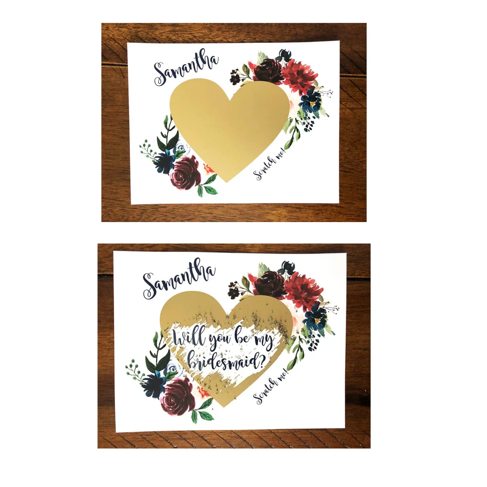 

Scratch Off Card, Will You Be My Bridesmaid Proposal Card, Wedding Card, Bridesmaid Gift