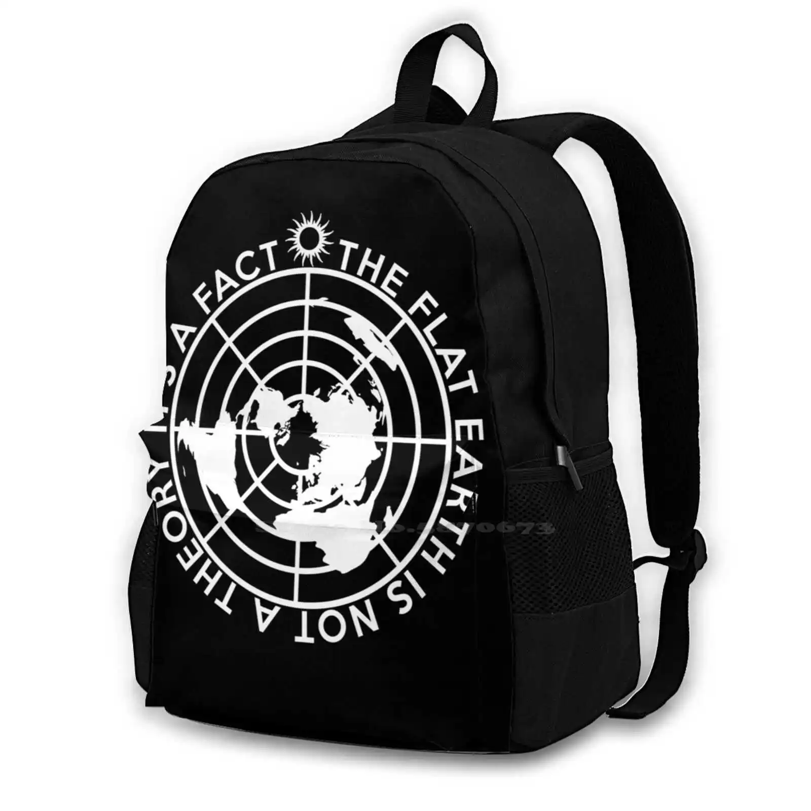 Earth Is Flat Teen College Student Backpack Pattern Design Bags Earth Is Flat Flat Earth Flat Earth Society Is Earth Flat World