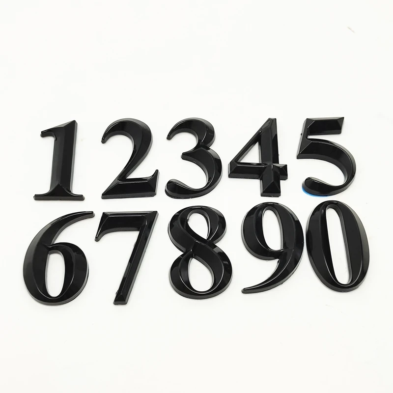 5cm Black Door Number Sticker Self Adhesive House Room Number 0 to 9 Digits for Hotel Apartment Home Street Number Plate Sticker