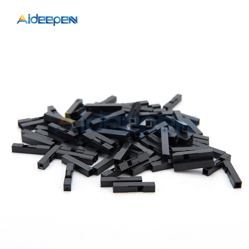 1000 pçs/set 1 pino 2 pinos 2.54mm macho/fêmea dupont jumper fio cabo conector terminal com caixa de plástico preto habitação caso escudo