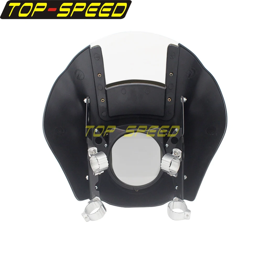 Detachable Quarter Fairing Windscreen Fork Mount Bracket for Harley Dyna Chopper Cafe Racer Street Bob Low Rider Sportster