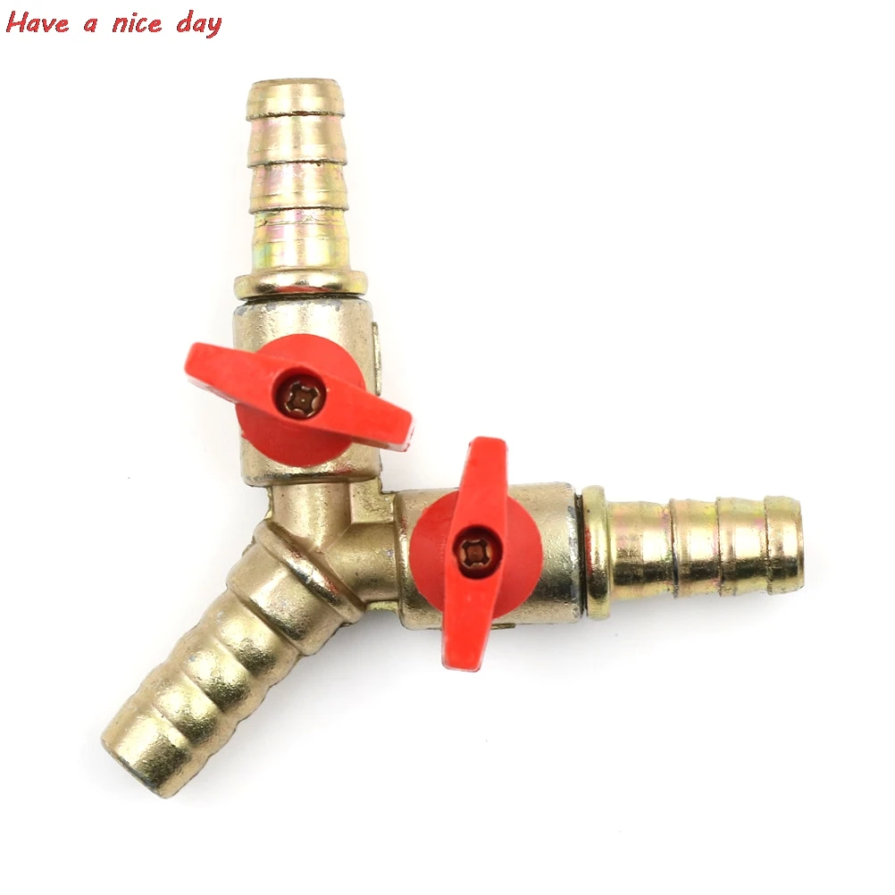 

Clamp Fitting Hose Barb Fuel Water Oil Gas For Garden Irrigation Automotive 3/8" 10mm Brass Y 3-Way Shut Off Ball Valve