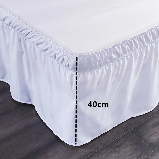 Home Bed Skirt House Bed Shirts without Surface Elastic Band Single Queen King Easy On/Easy Off Bed skirt Bedding home textile