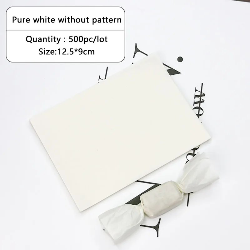 AQ Pure White No pattern Simple Style Soft Nougat Wrapping Paper Daily Party Handmade Candy Twisting Wax Paper Sugar Gift Wrap