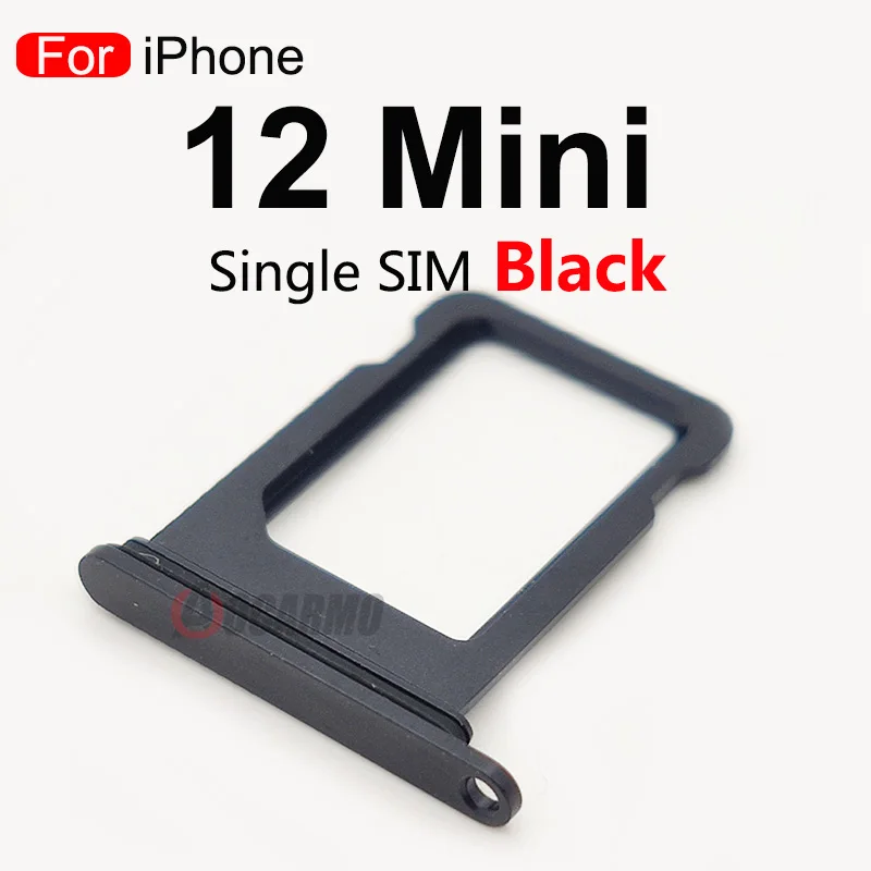 Aocarmo Sim Tray Holder For iPhone 12 mini Mini SIM Card Tray Slot Holder Adapter Socket Replacement Parts