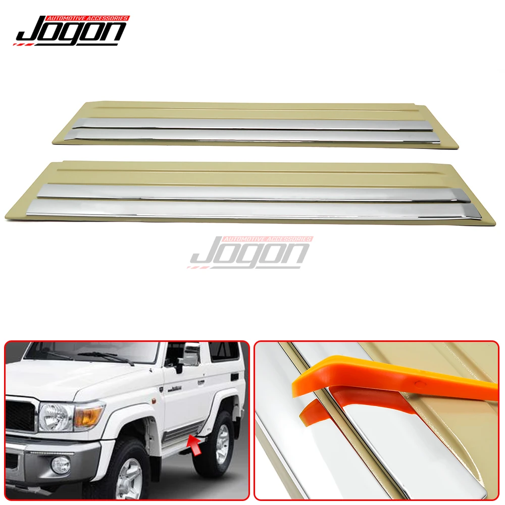 Exterior Car Door Side Body Molding Trim Cover For Toyota Land Cruiser LC79 FJ79 J79 HDJ79 2-Door Pickup Exterior Accessories