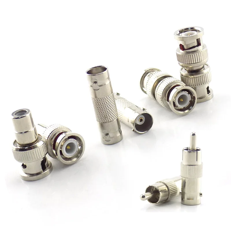 2/5/10Pcs BNC Female Connector to Female BNC Male to Male RCA Female BNC female to RCA Male Adapter Plug for System CCTV Camera