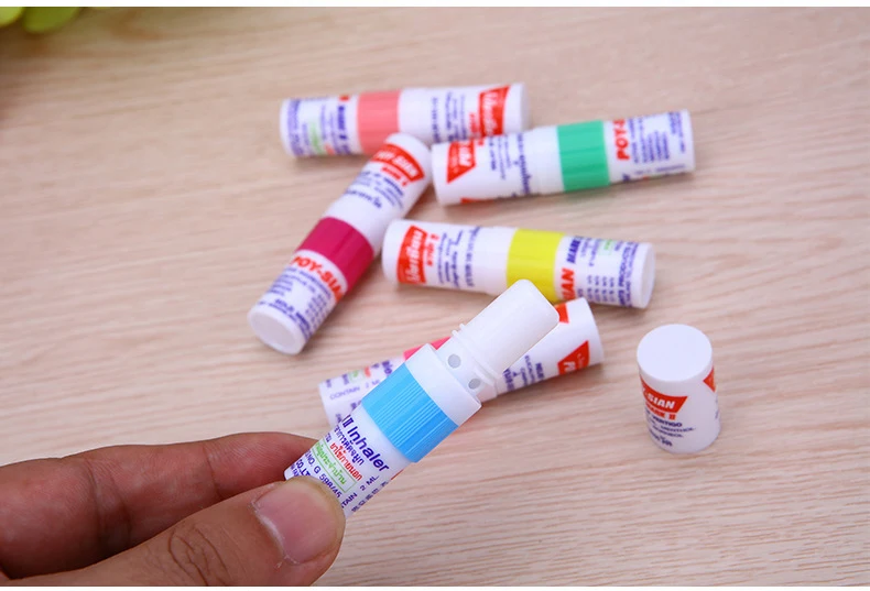 1pc Thailand Nasal Inhaler Poy sian Mark 2 Herbal Nasal Inhaler Poy Sian Stick Mint Cylinder Oil Brancing Breezy Asthma