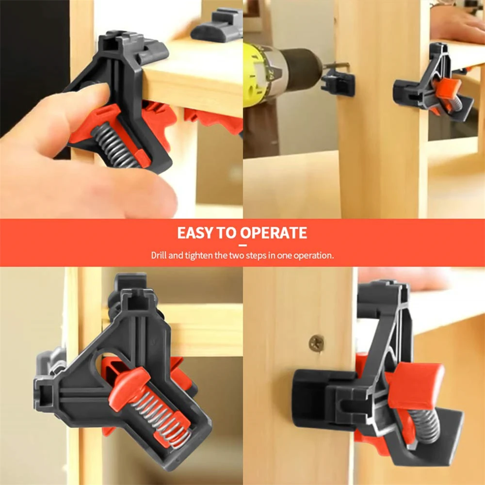 Right Angle Clamp 90 Degree Woodworking Clamps Bar Pictures Fixing Clips Plastic Corner Clamp for Carpenter Furniture Tools