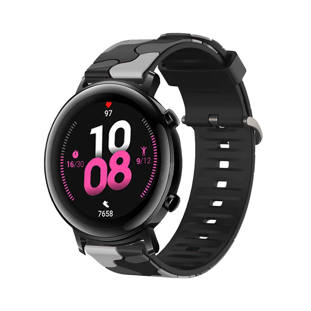 화웨이 GT 2 2E GT2 용 20mm 22mm 시계 밴드 스트랩, 42mm 46mm 스마트 스포츠 밴드 손목 스트랩 실리콘 팔찌 벨트 액세서리