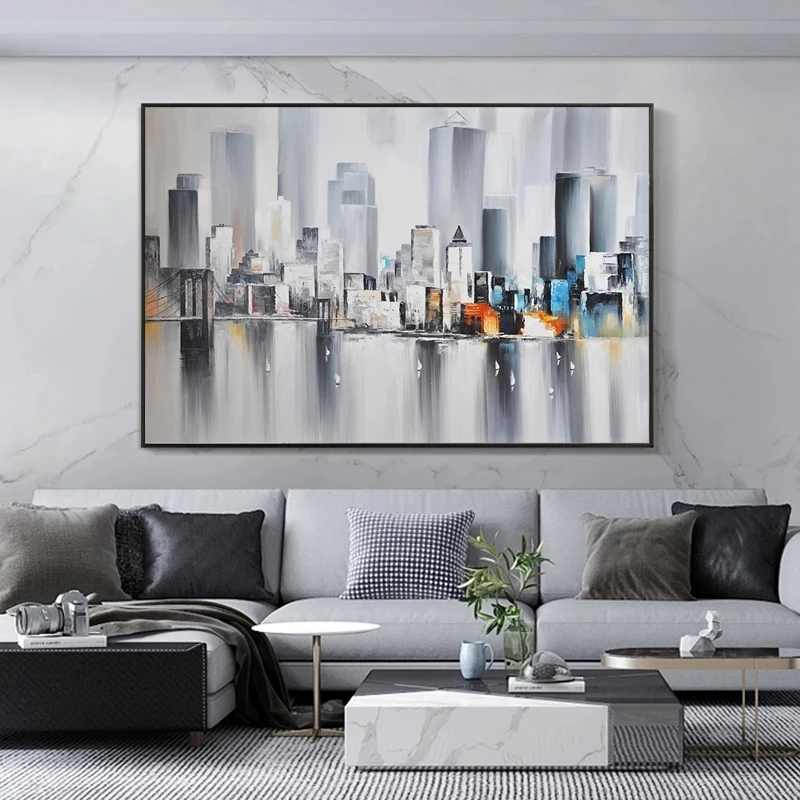 

Abstract Modern City Canvas Painting On The Wall Landscape Posters And Prints Wall Art Pictures For Living Room Home Decor