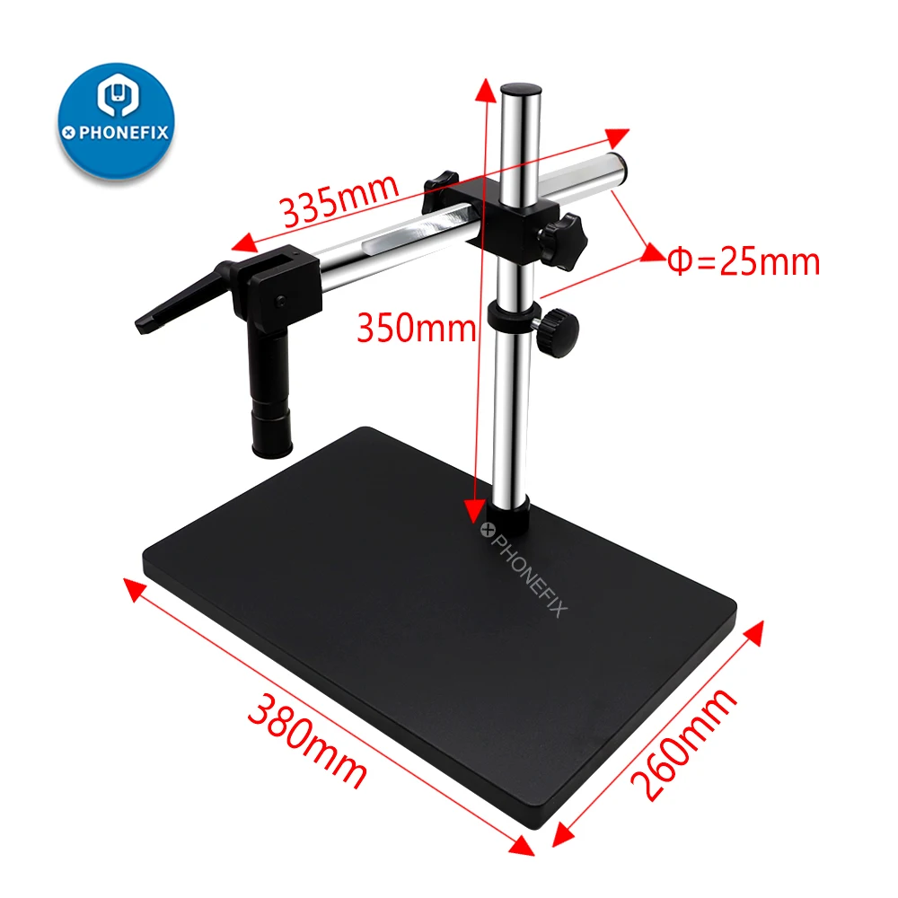 

360 Rotating Maintenance Workbench 25mm Microscope Stand Holder Metal Bracket Rod Bar Pillar for Industry Video Microscopio