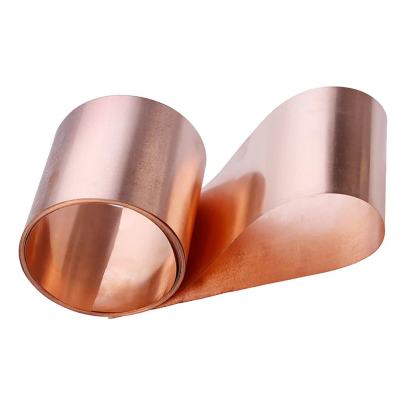 1Meter 99.9% pelat Foil lembaran logam Cu tembaga murni lebar 15-6mm Strip tembaga merah