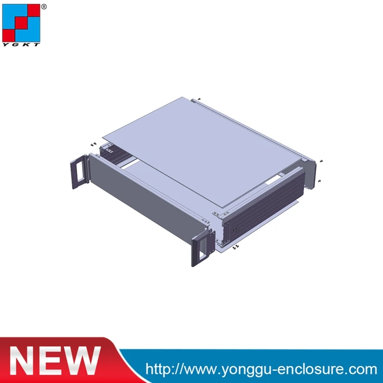 84holes 445*89-300mm 2U Custom IRD Cabinet Aluminum Enclosure aluminum chassis rack mount box