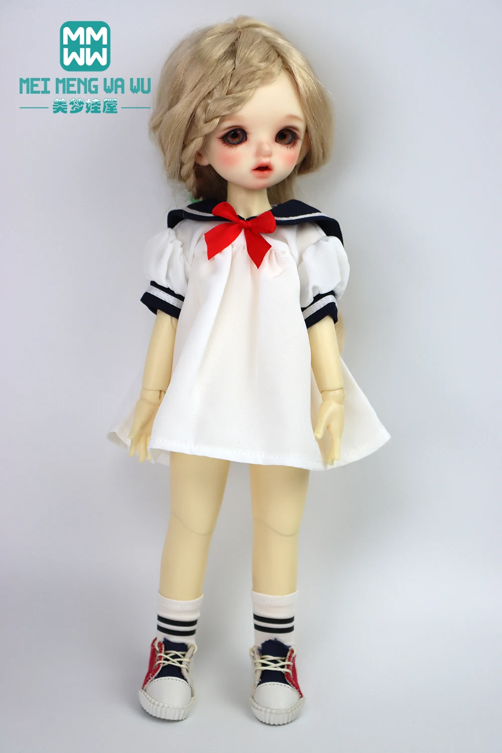 

Fits 28-30cm 1/6 BJD YOSD Doll Clothes Fashion bow school uniform skirt gift for girls