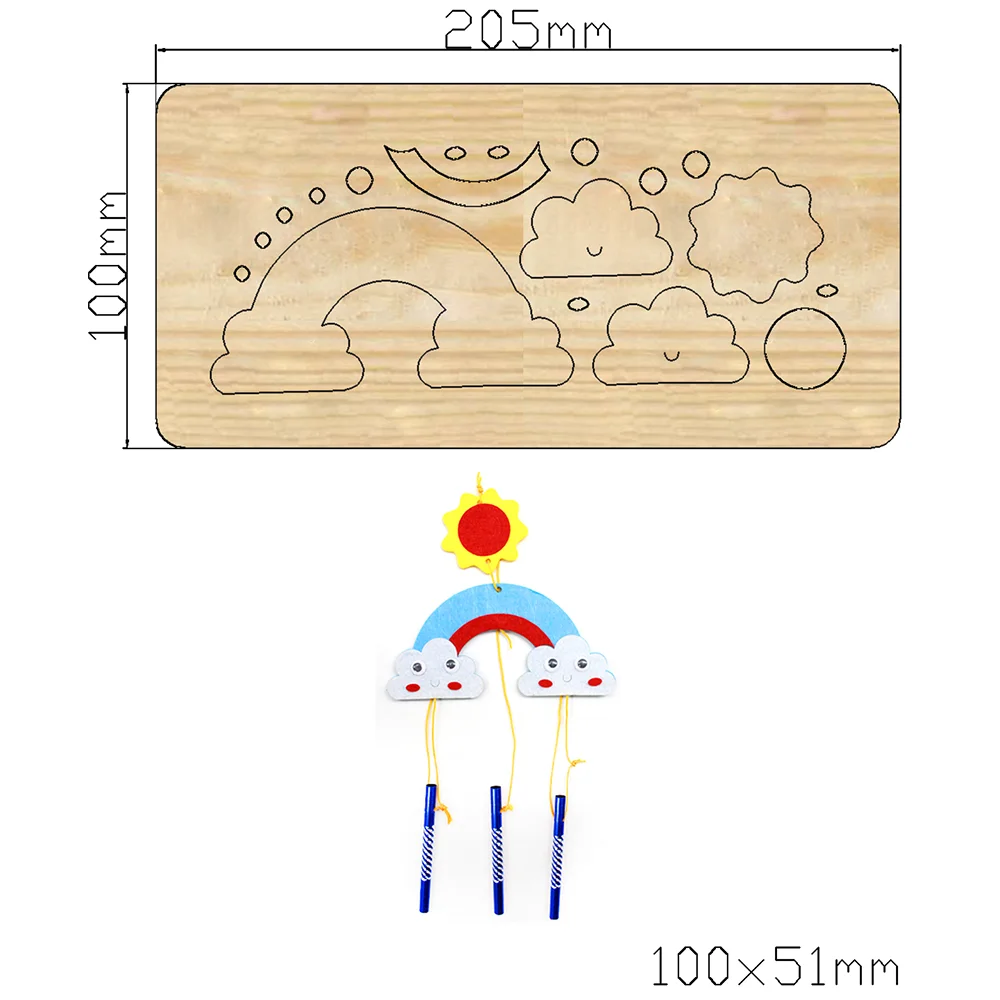 2021 New Rainbow wind chimes cutter Cutting Die Mold Diy Scrapbook Decoration Wooden Knife Mould Suitable For Fustelle