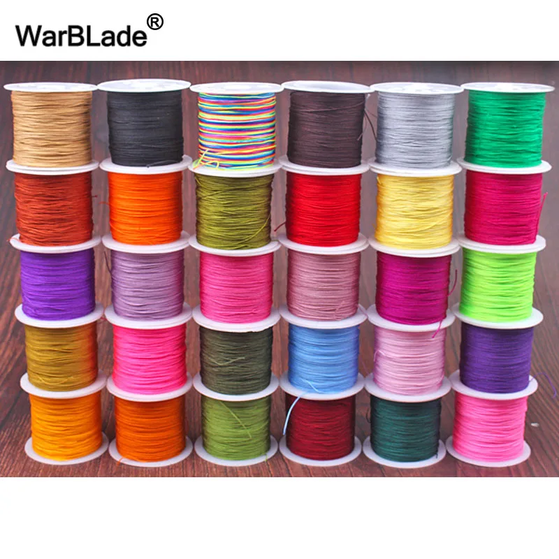 40m 0.4mm 0.6mm Cotton Nylon Cord Chinese Knotting Macrame Cord Beading Thread String DIY Braided Bracelet Rings Jewelry Making