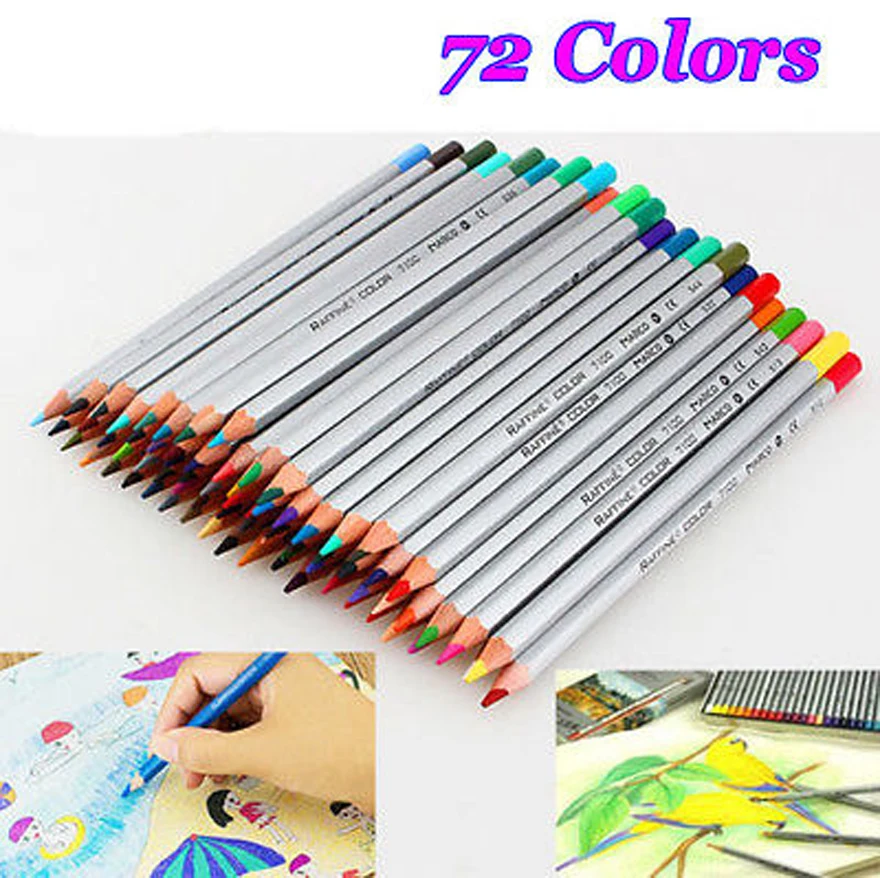 Набор Карандашей Из кисть набросок древесины, 72/10 цветов, масляные, художественные, ручная роспись, школьные, товары для рукоделия для рисования, изделия для рукоделия