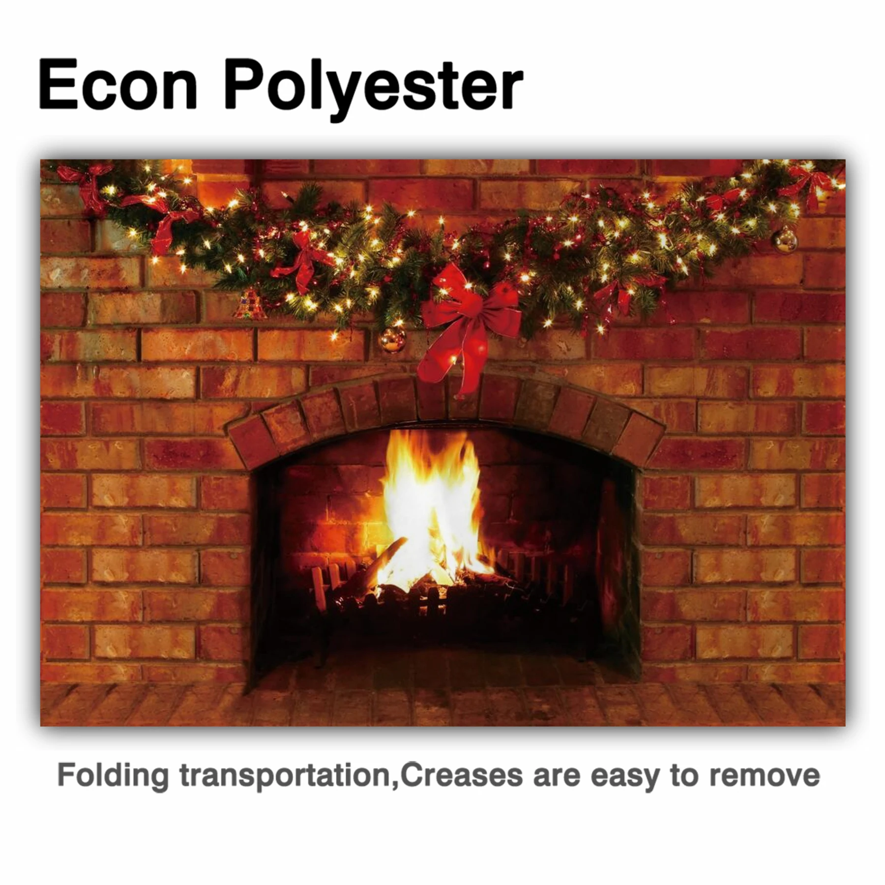 Фон для фотосъемки Allenjoy с рождественским камином на Новый год и зиму