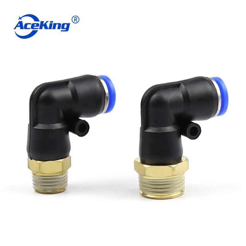 V-type high pressure pneumatic pipe external thread elbow quick air compressor quick connector PL 4 8 10 12 14 16-m5-01-02-03-04