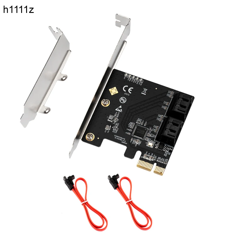 

Chia Mining 4 Port SATA Card Riser SATA III 3.0 6Gbps Controller Card PCIe 3.0 x1 Expansion Card +Low Profile Bracket SATA Cable