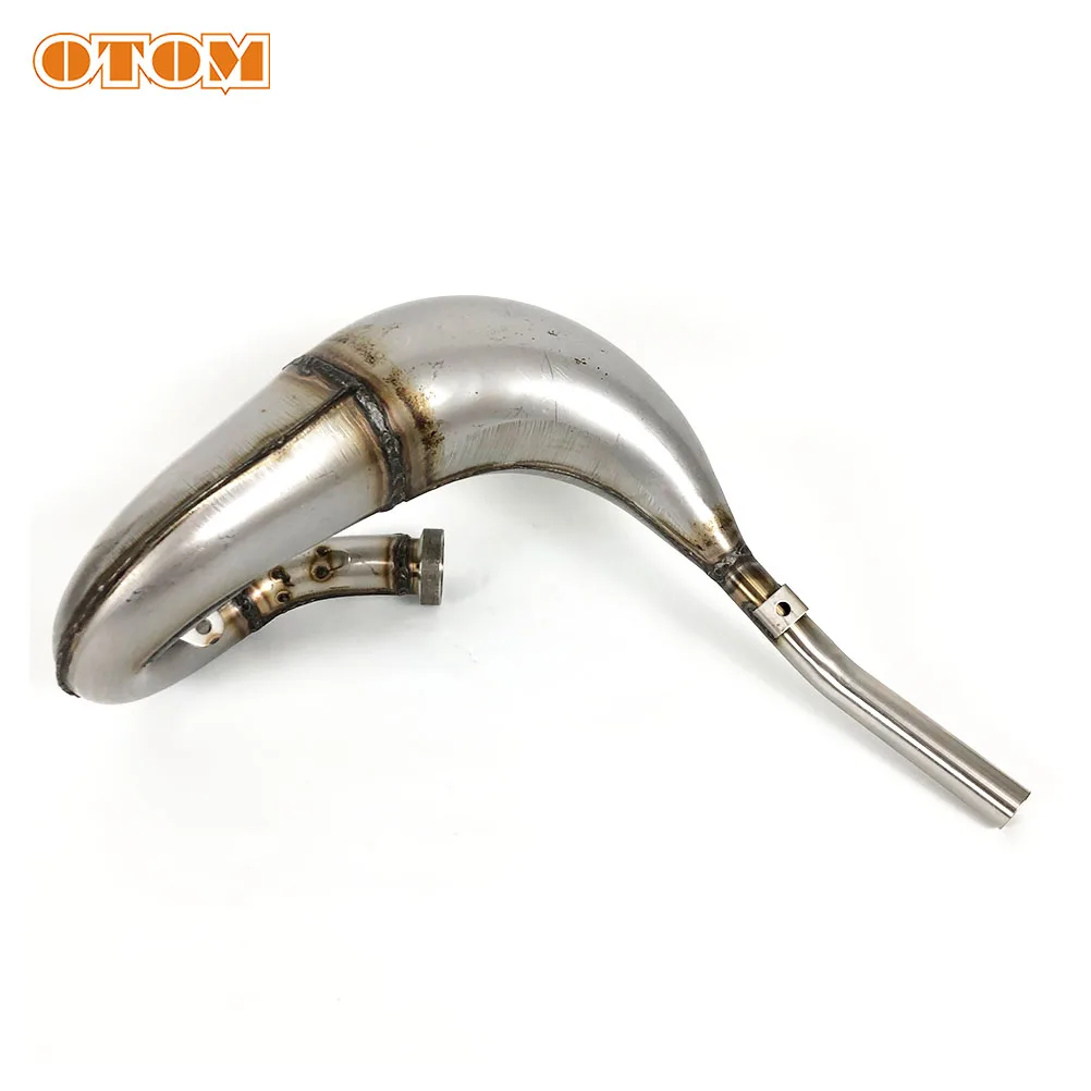 OTOM Motorcycle Exhaust Front Section Muffler Steel Engine Outlet Expansion Chamber For KTM SX XC 85 105 Motocross Pit Dirt Bike