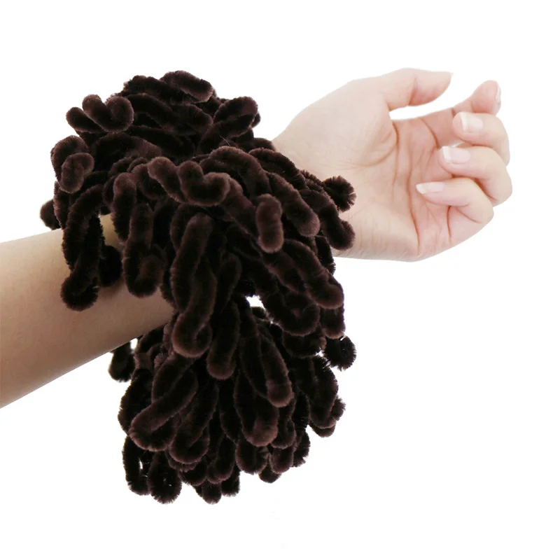 Moslim Hijab Volumizer Haarbanden Haar Scrunchies Paardenstaart Elastische Haarbanden Pluche Effen Kleur Hoofdtooi Haaraccessoires